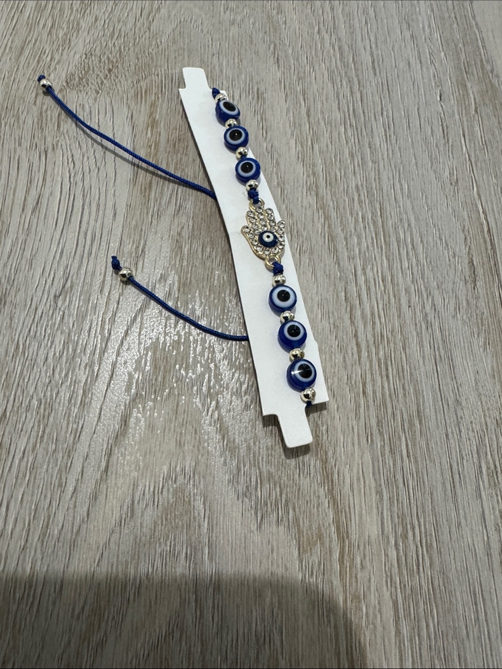 Evil Eye Hamsa Beaded Bracelet in Blue